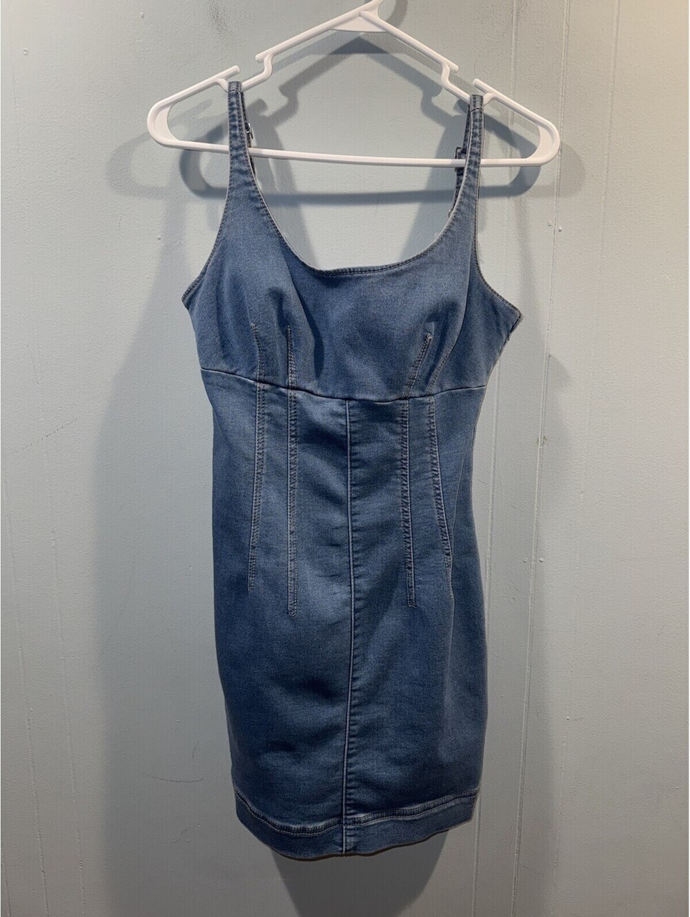 Womens / Girls No Boundaries Blue Jean Dress, Size XS (0-2) Cute Fun Casual